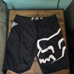 Fox Black and White Board Shorts